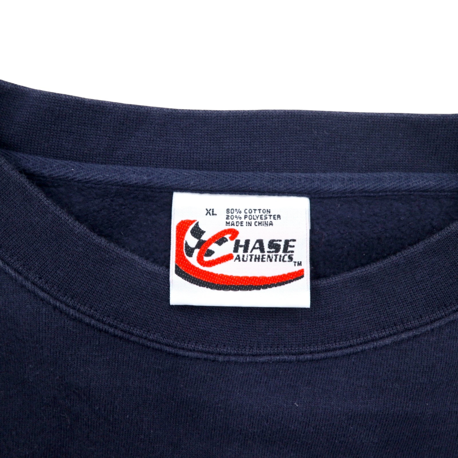 Anni '90 CHASE AUTHENTICS Felpa Racing Ricamata XL Navy Cotone RUSTY WALLACE