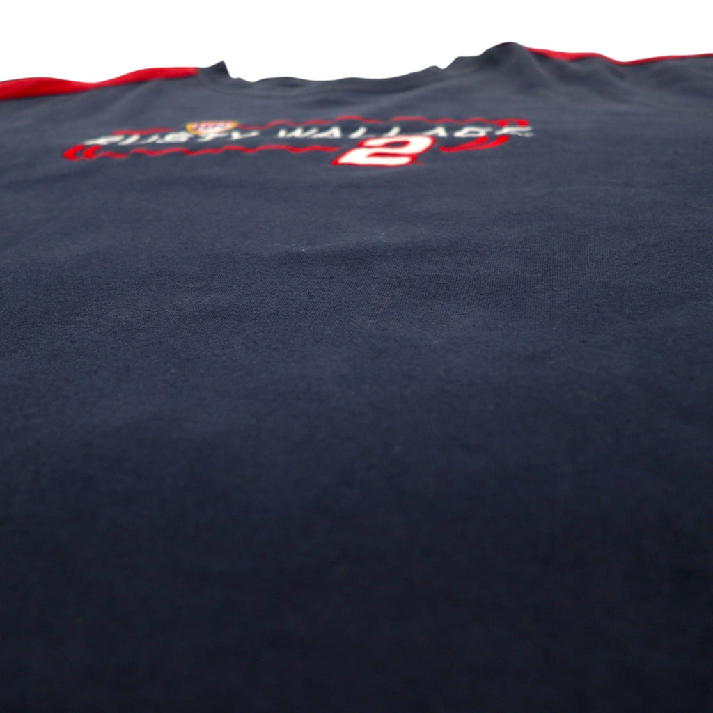 90年代 CHASE AUTHENTICS レーシング 刺繍 スウェット XL ネイビー コットン RUSTY WALLACE