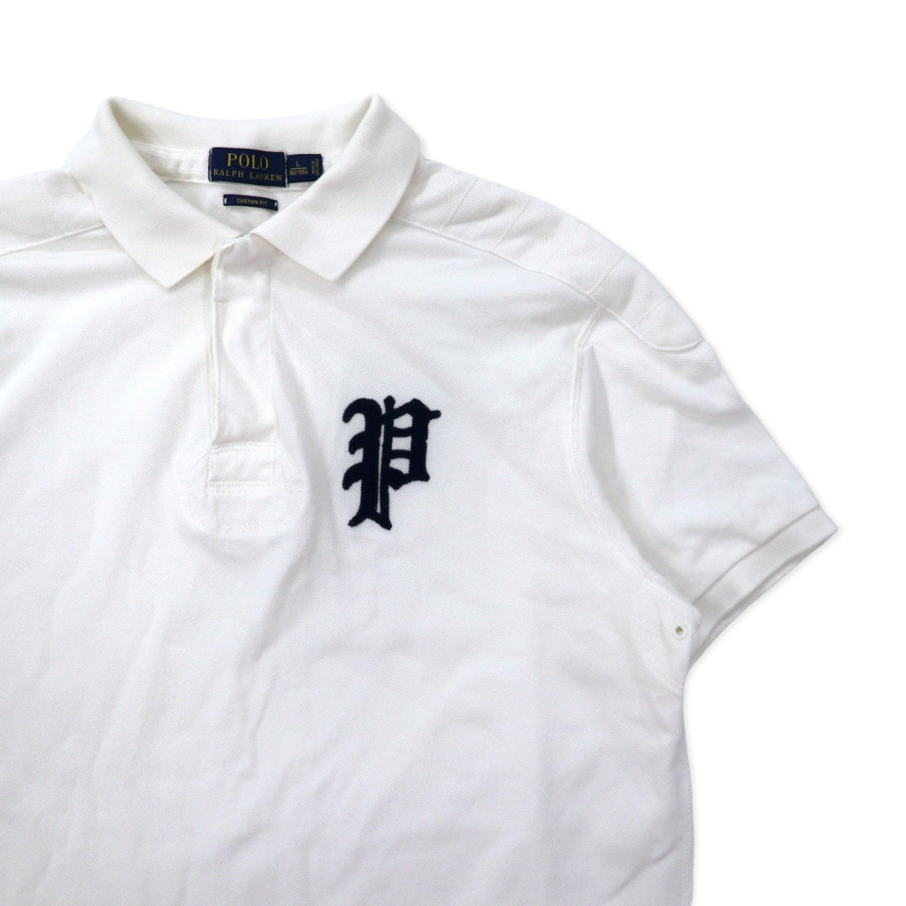 POLO RALPH LAUREN Polo L Bianco Cotone Piquet CUSTOM FIT