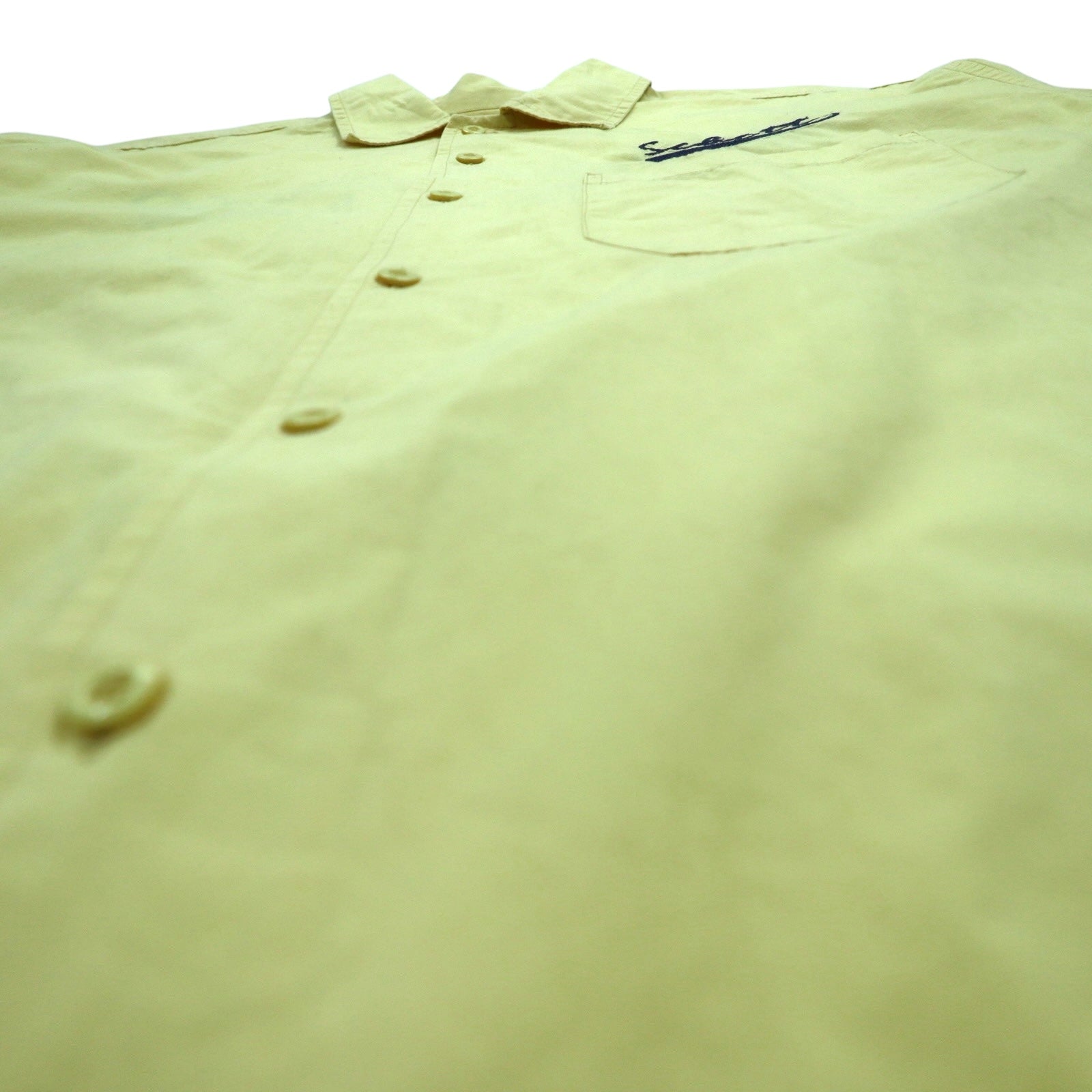 Camicia da lavoro a maniche corte Schott, taglia XL, gialla, in cotone, PERFECTO, taschino sul petto, logo ricamato
