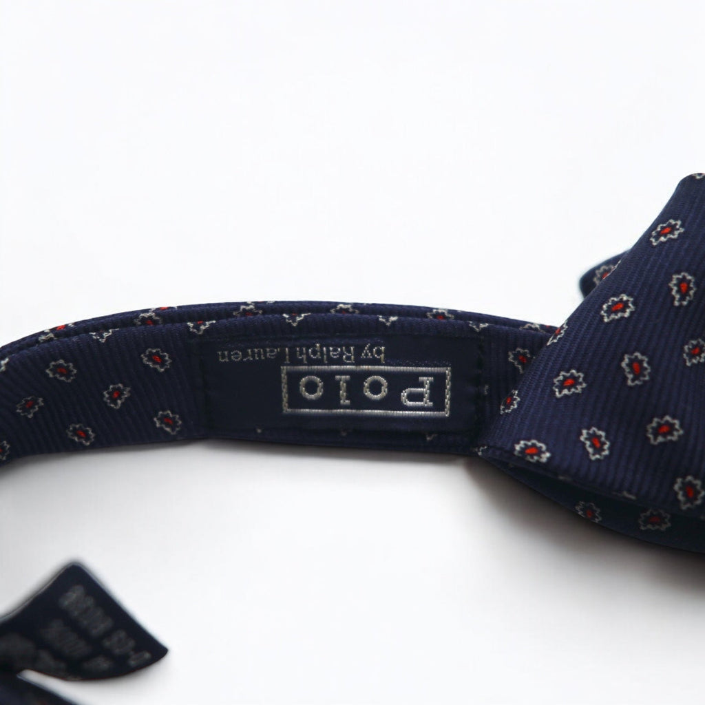 Polo by Ralph Lauren Papillon blu navy seta micro fantasia motivo paisley