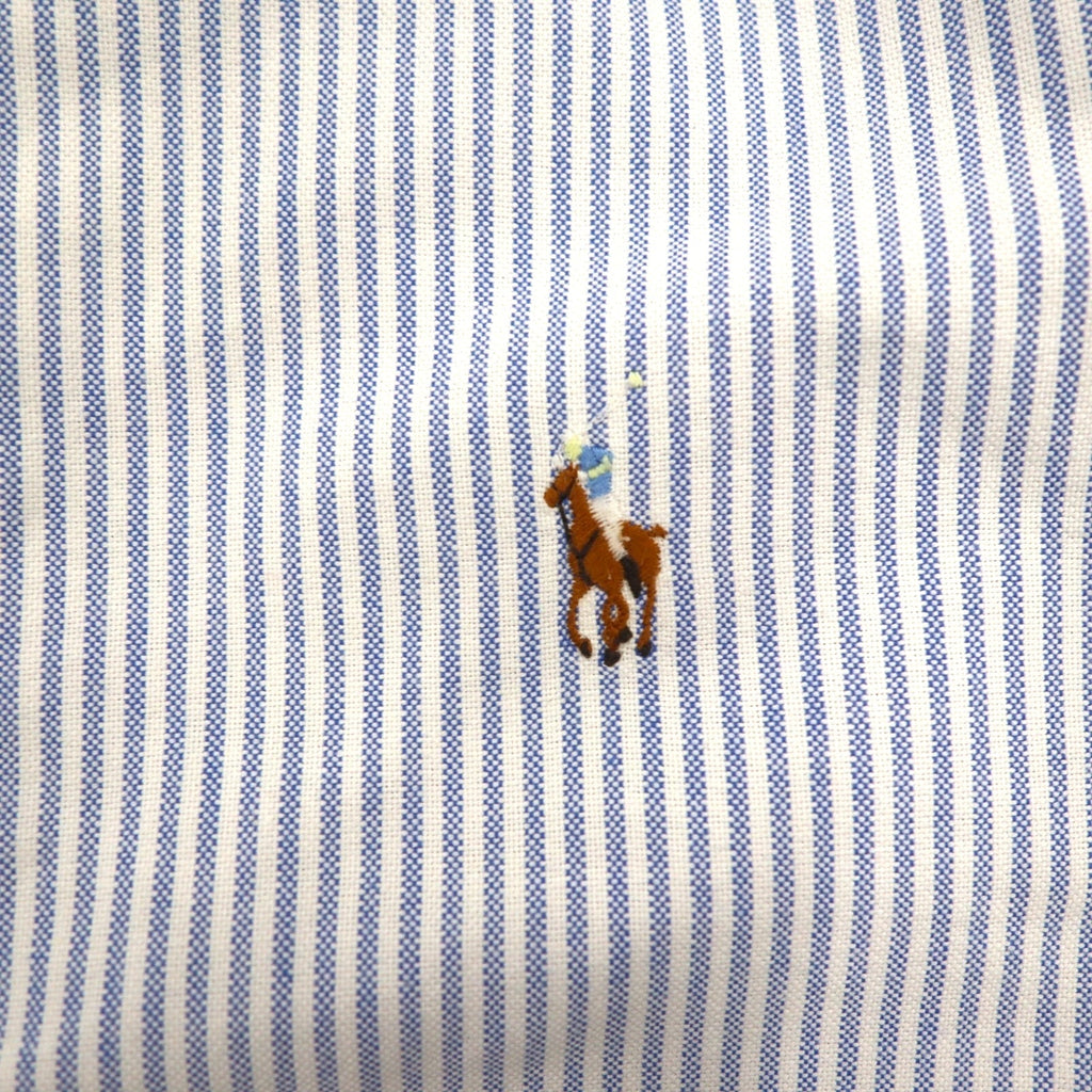 Ralph Lauren 90年代 オックスフォード ボタンダウンシャツ XL ブルー ホワイト ストライプ スモールポニー刺繍