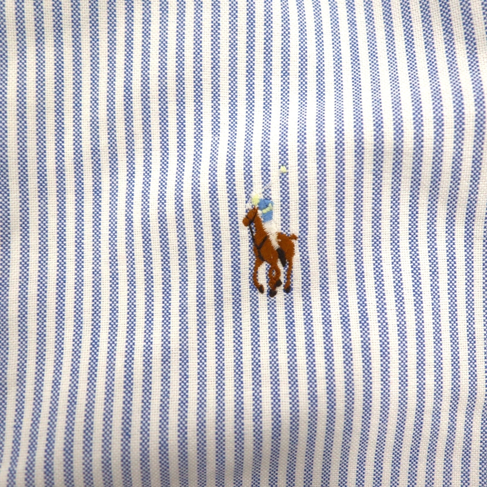 Ralph Lauren anni '90 camicia Oxford button-down XL a righe blu e bianche con piccolo ricamo pony