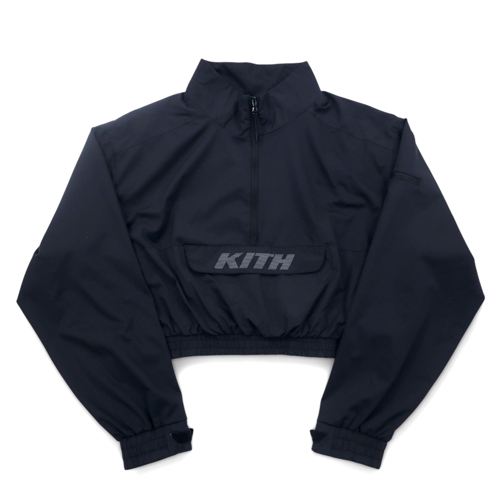 KITH Anorak Corto Mezza Cerniera Giacca da Pista L Nero