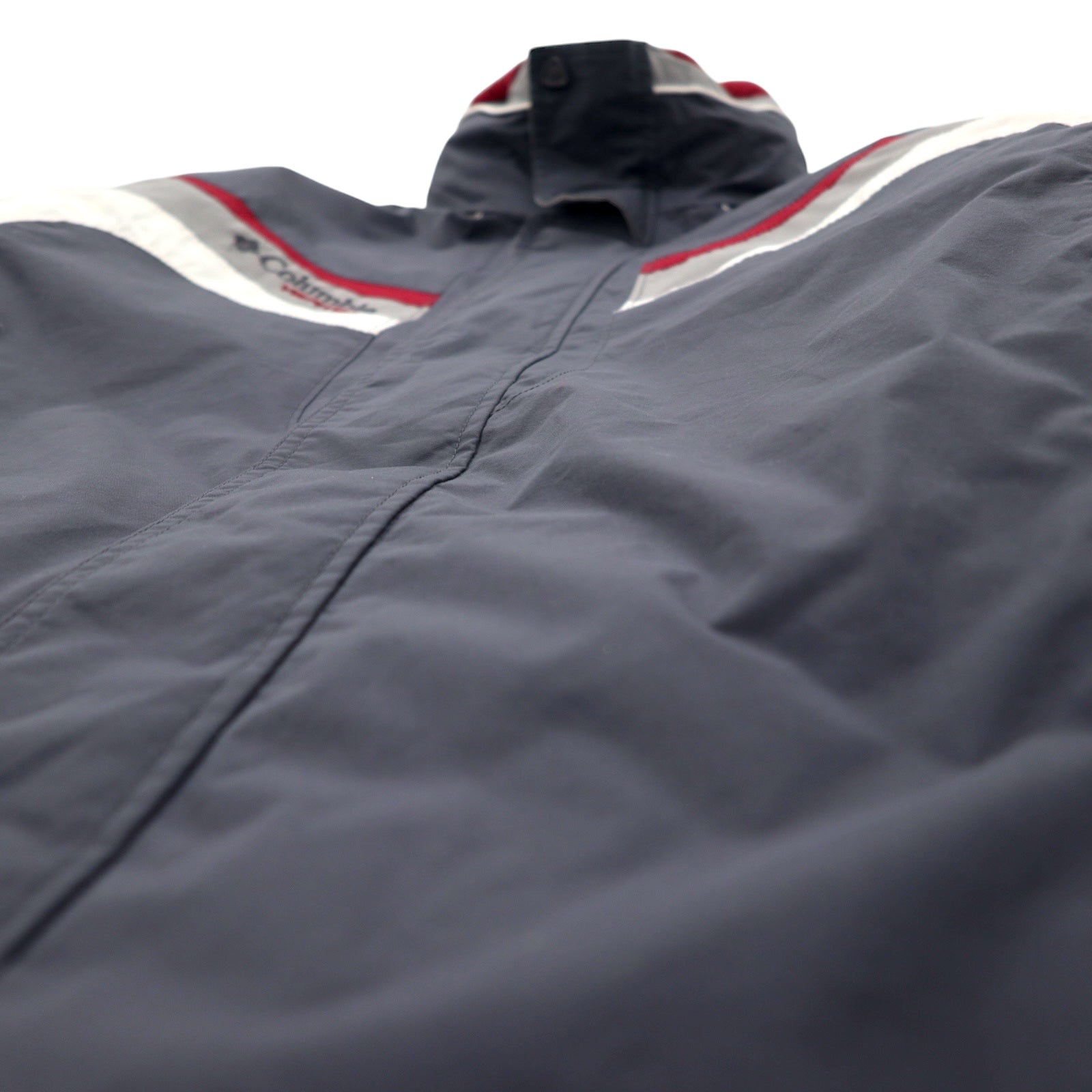 Columbia VERTEX anni '90 Giacca a vento Taglia L Grigio Nylon Fodera in pile Doppia cerniera Coulisse OMNI-SHIELD Impermeabile