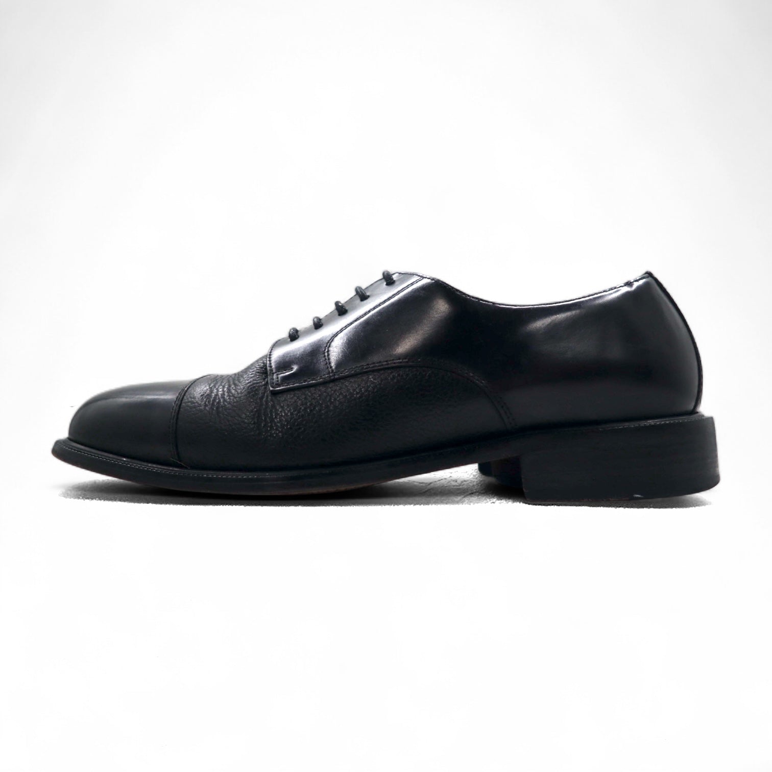 FLORSHEIM Scarpe stringate cap-toe 27cm pelle nera combinazione 18150 01 Made in Brazil