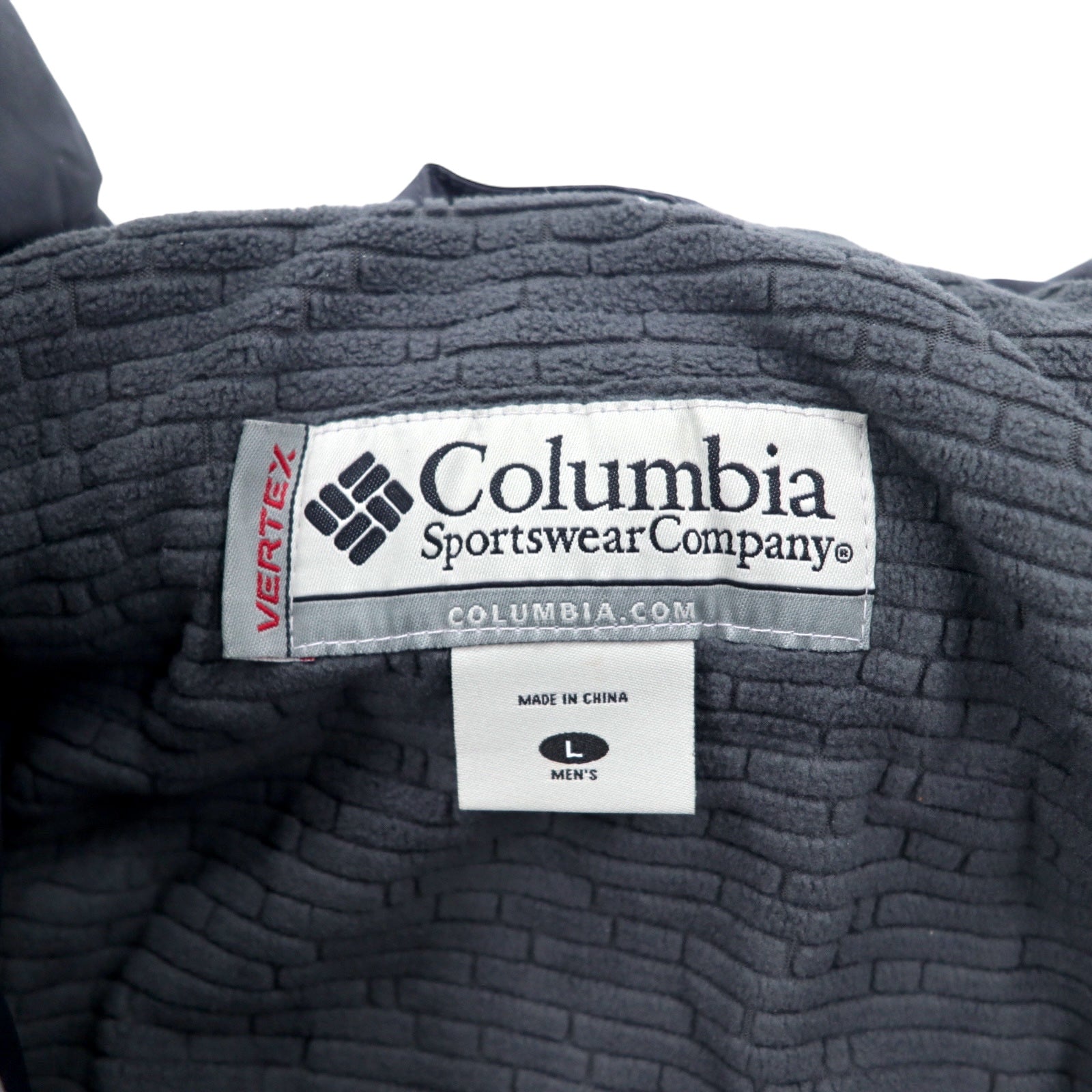Columbia VERTEX anni '90 Giacca a vento Taglia L Grigio Nylon Fodera in pile Doppia cerniera Coulisse OMNI-SHIELD Impermeabile
