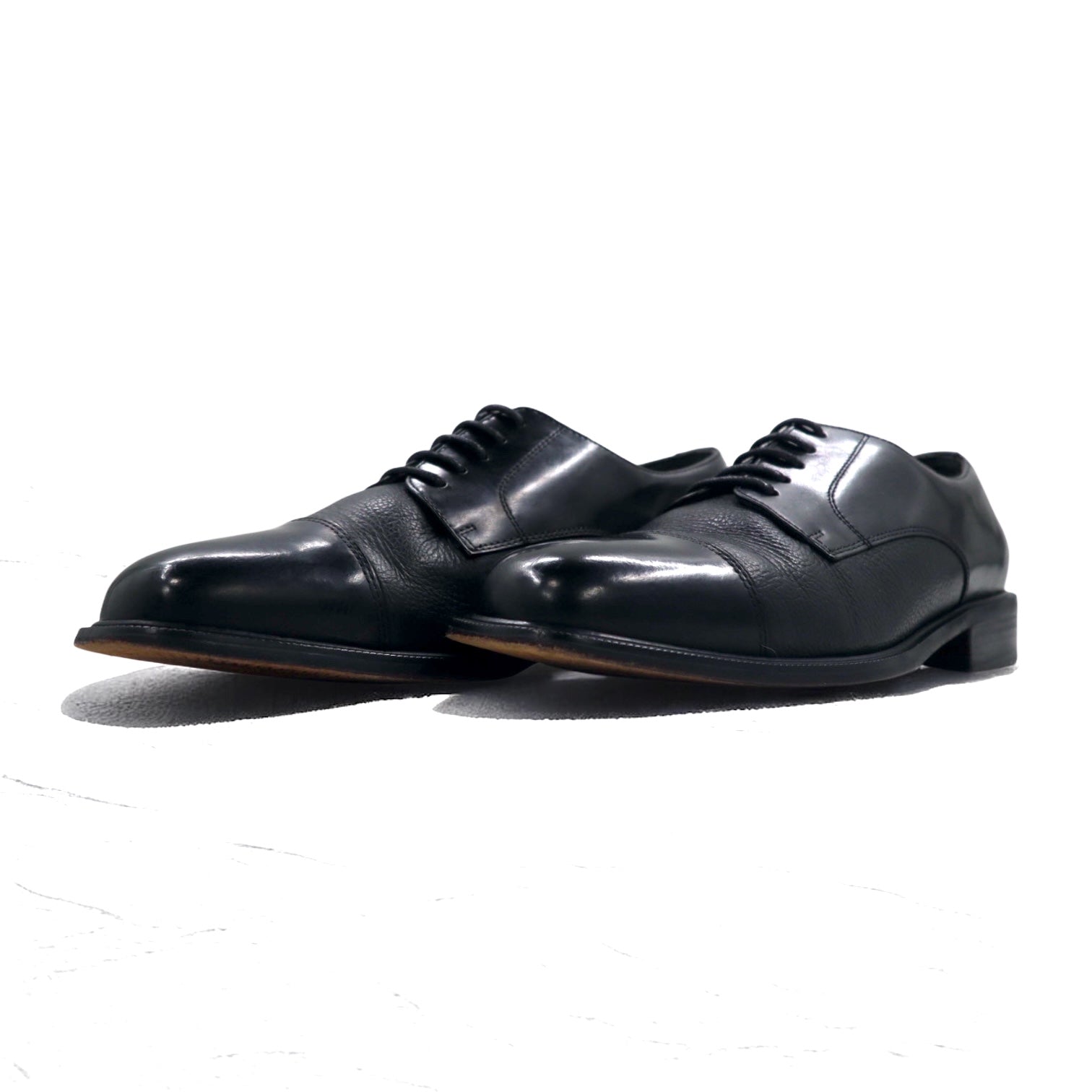 FLORSHEIM Scarpe stringate cap-toe 27cm pelle nera combinazione 18150 01 Made in Brazil