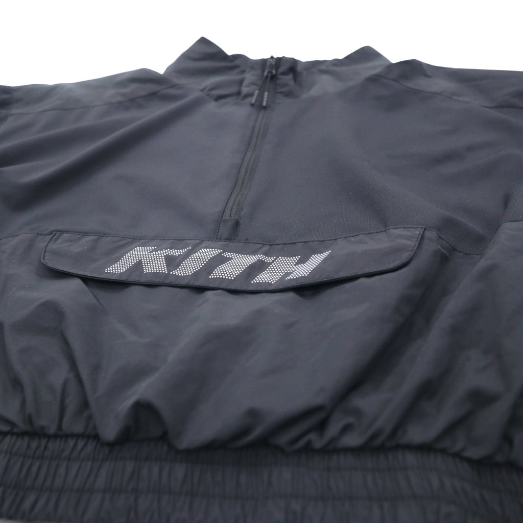 KITH Anorak Corto Mezza Cerniera Giacca da Pista L Nero