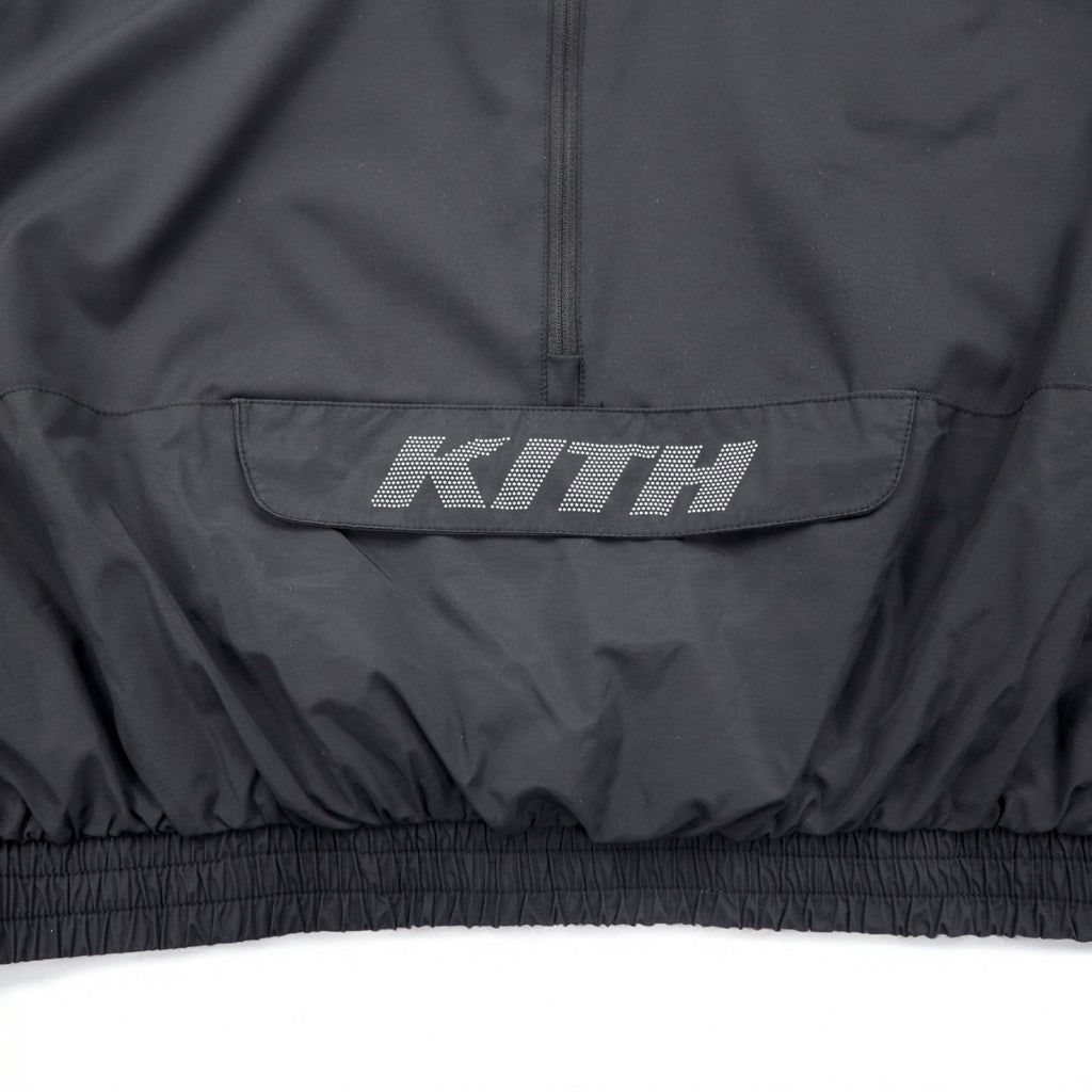 KITH Anorak Corto Mezza Cerniera Giacca da Pista L Nero