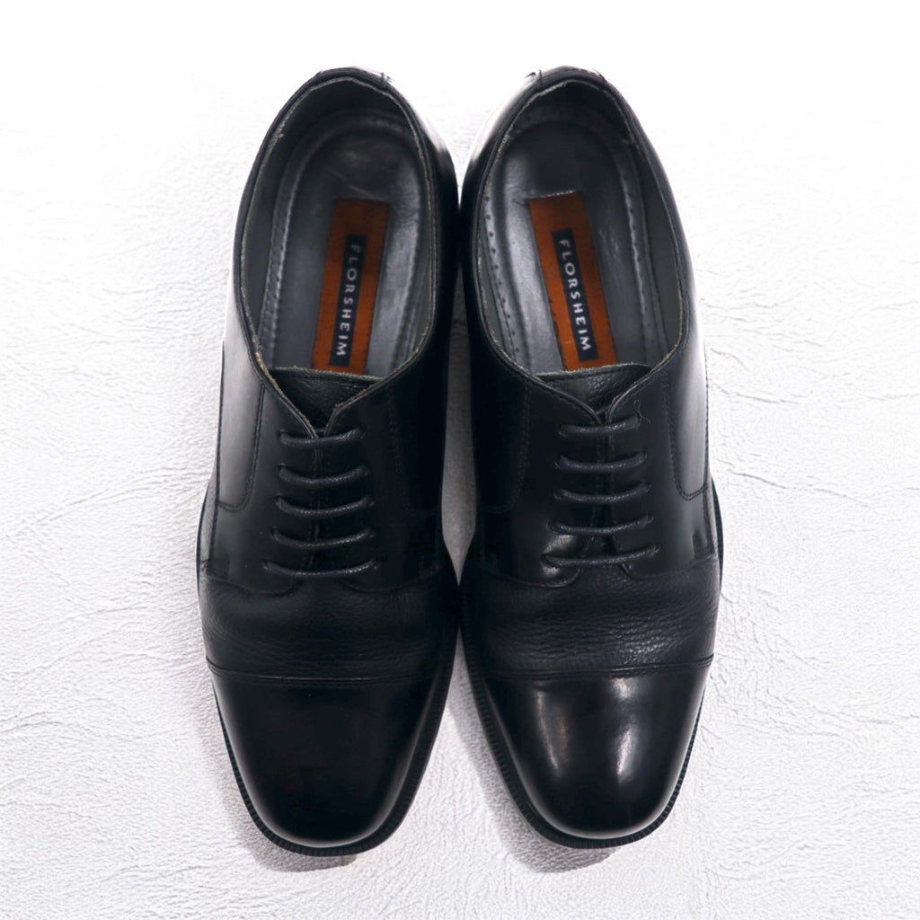 FLORSHEIM Scarpe stringate cap-toe 27cm pelle nera combinazione 18150 01 Made in Brazil