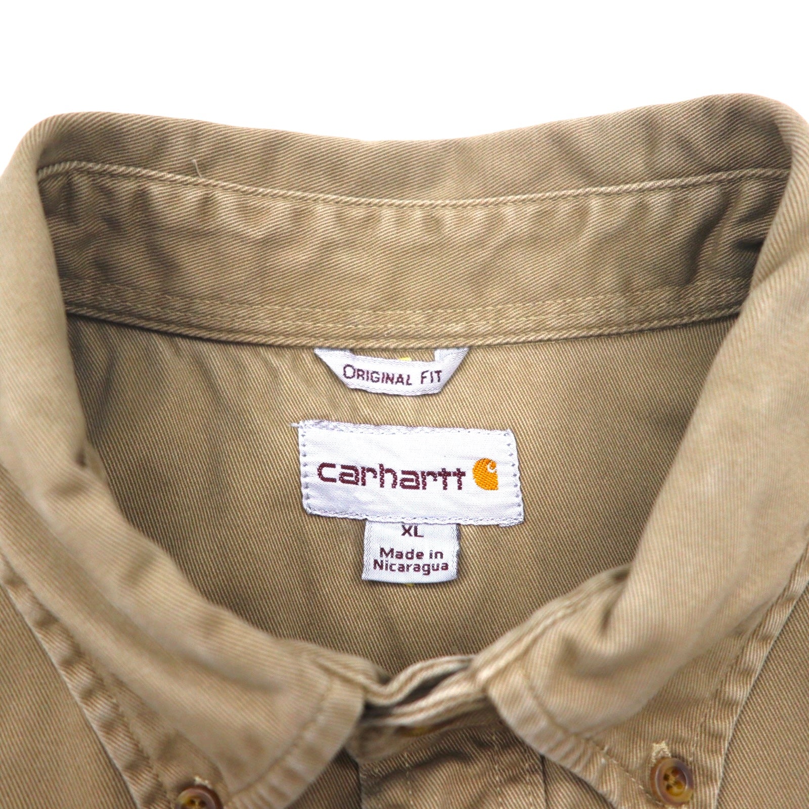 Carhartt Camicia da lavoro button-down XL Beige Doppia tasca OAKMAN S09 266