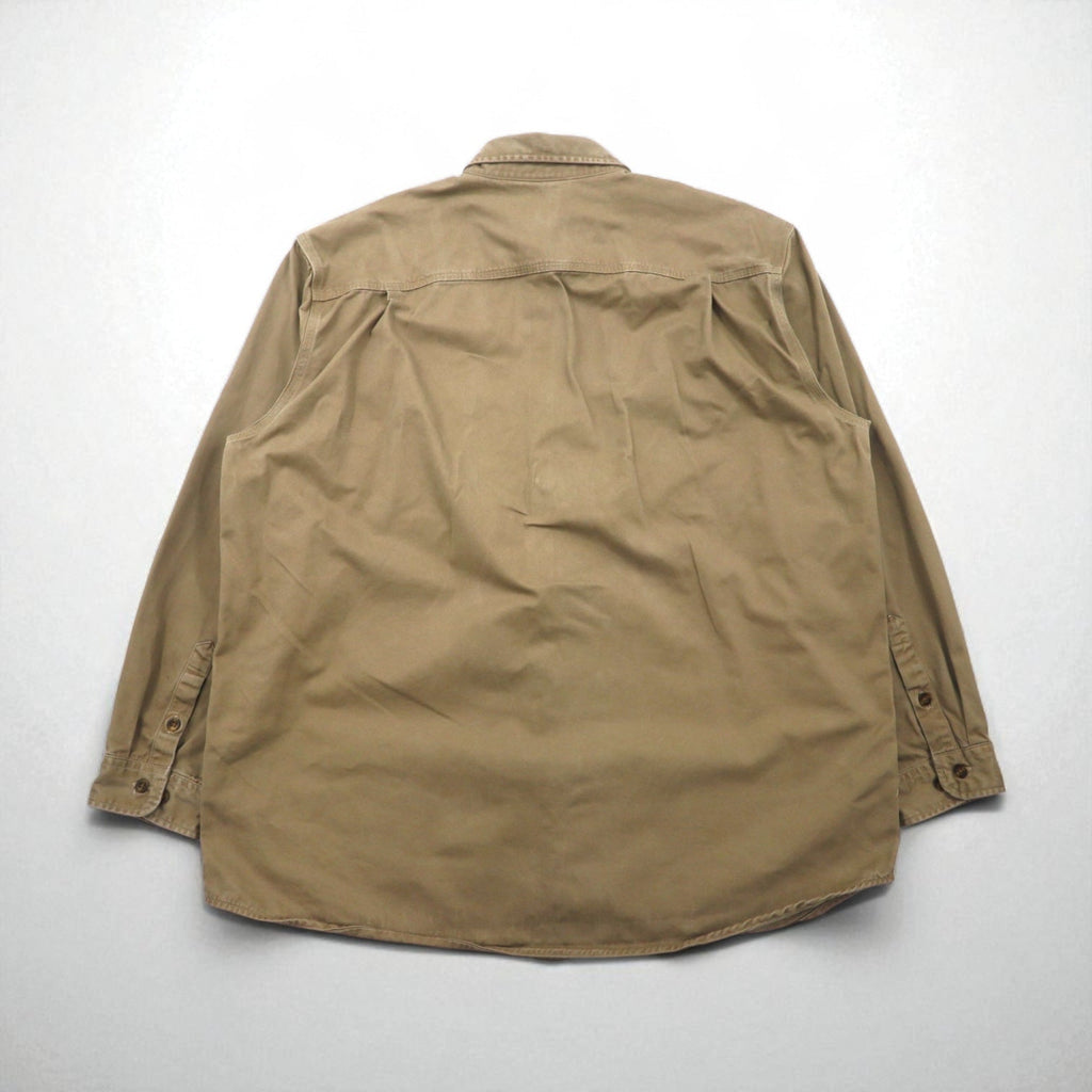 Carhartt Camicia da lavoro button-down XL Beige Doppia tasca OAKMAN S09 266