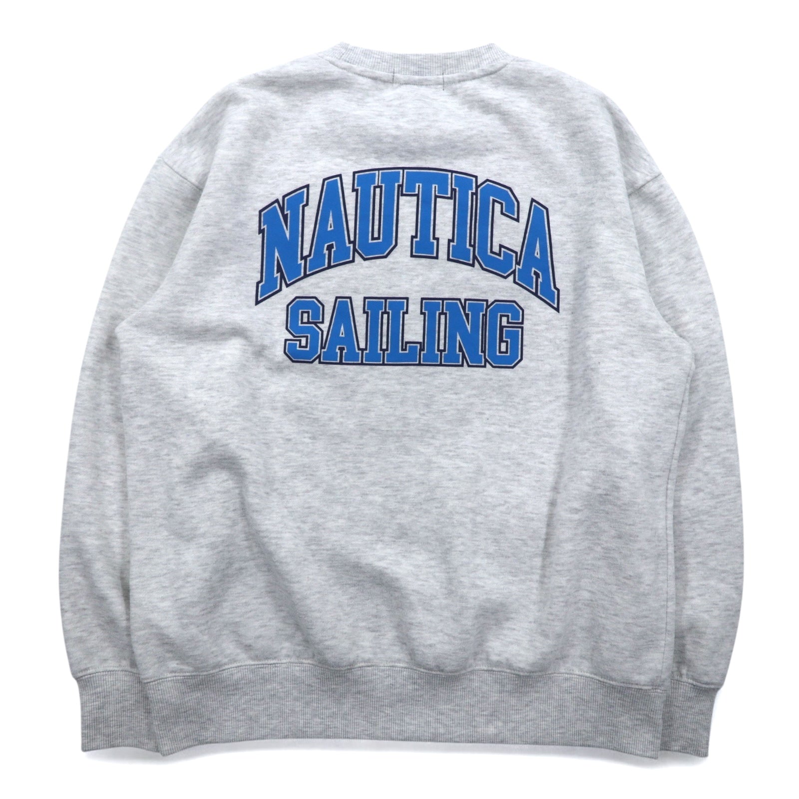 NAUTICA Felpa stampata M grigio interno felpato stampa sul retro SAILING