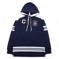 RUGBY RALPH LAUREN Polo Rugby Felpa con cappuccio L Navy Toppa Numeri CLASSIC RUGBY FIT
