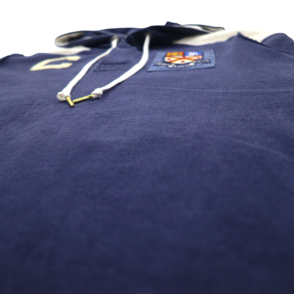 RUGBY RALPH LAUREN Polo Rugby Felpa con cappuccio L Navy Toppa Numeri CLASSIC RUGBY FIT
