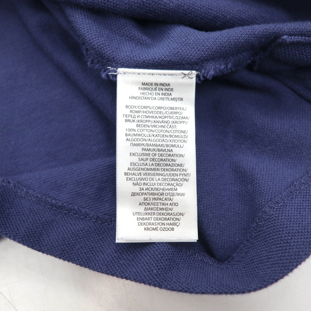 POLO RALPH LAUREN Polo a righe M blu navy cotone piqué piccolo ricamo pony
