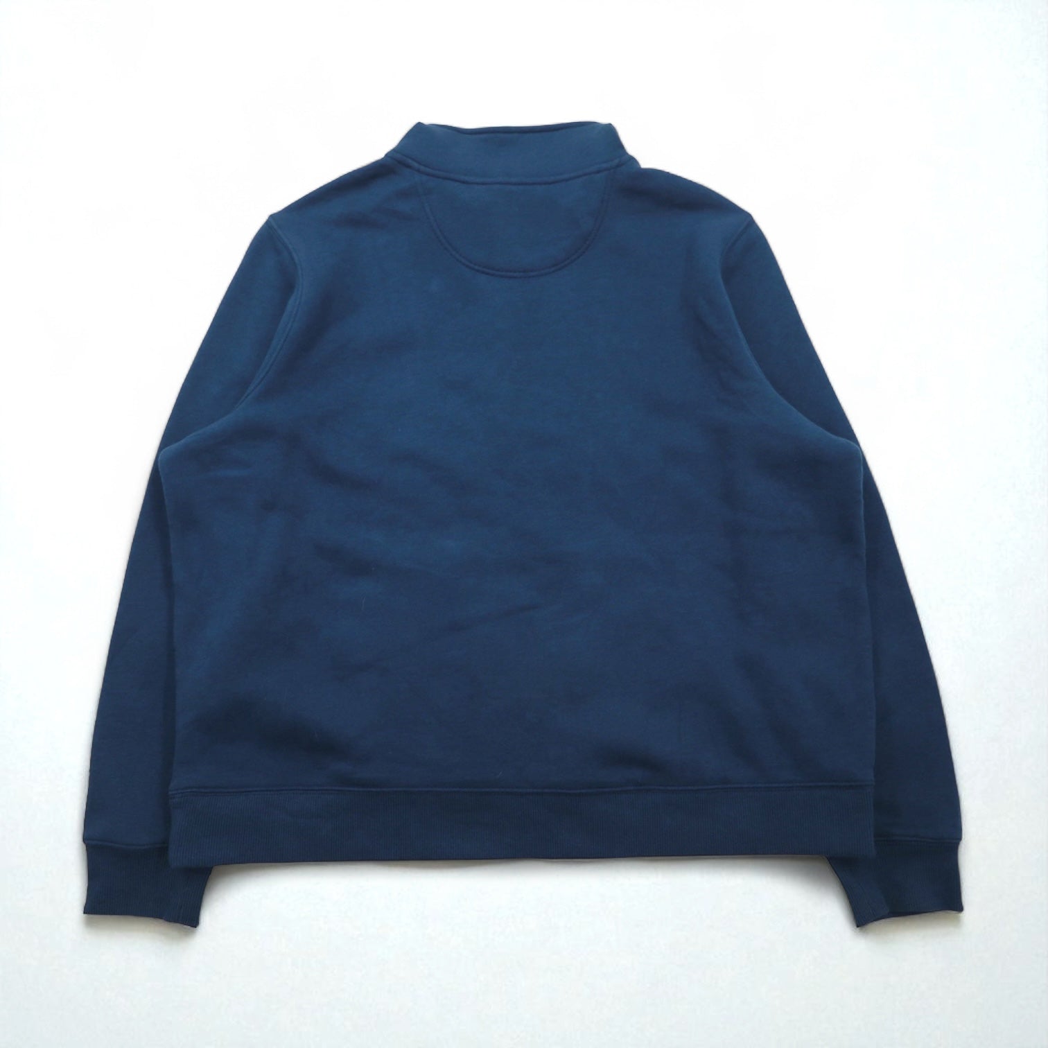 Carhartt felpa mezza zip relaxed fit 2XL blu tinta unita con tasca a marsupio e interno felpato 105657