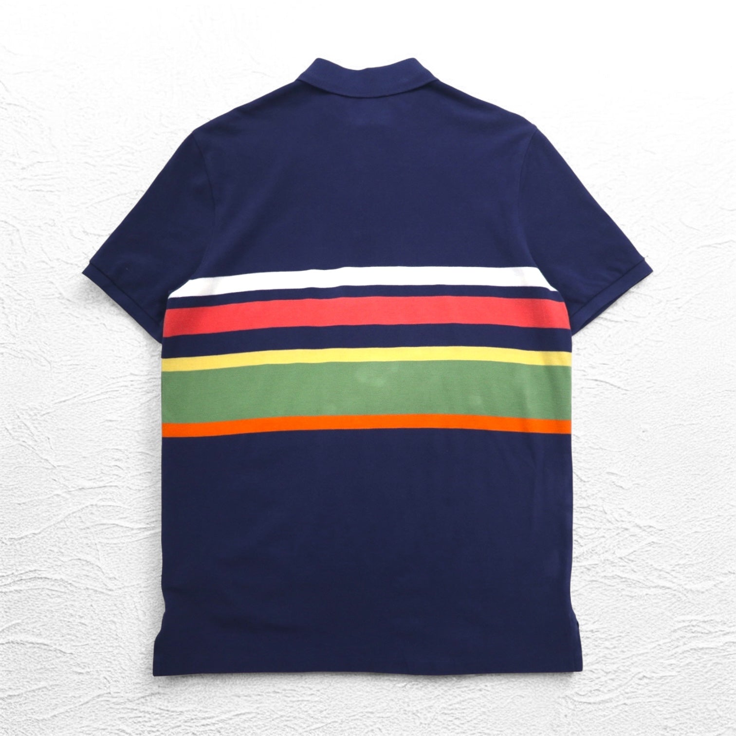 POLO RALPH LAUREN Polo a righe M blu navy cotone piqué piccolo ricamo pony