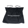 Borsa da lavanderia con coulisse dell'esercito tedesco, in poliestere nero, con stencil, deadstock, mai usata.