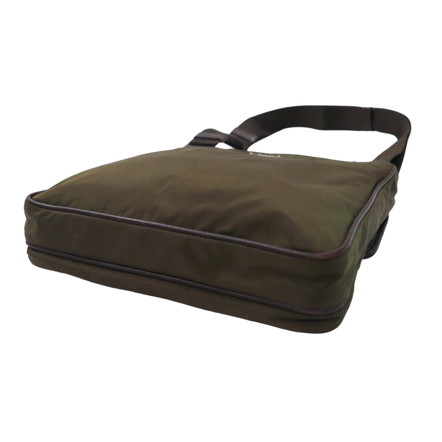PRADA Borsa a tracolla Crossbody Verde Militare Nylon VELA SPORT Placchetta con logo a triangolo TRICOLLA Fatto in Italia