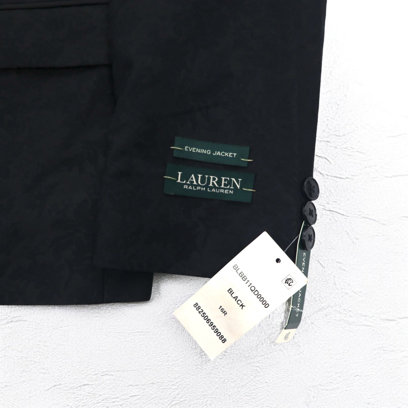 LAUREN RALPH LAUREN Giacca da smoking floreale 2 bottoni XL nera, mai usata