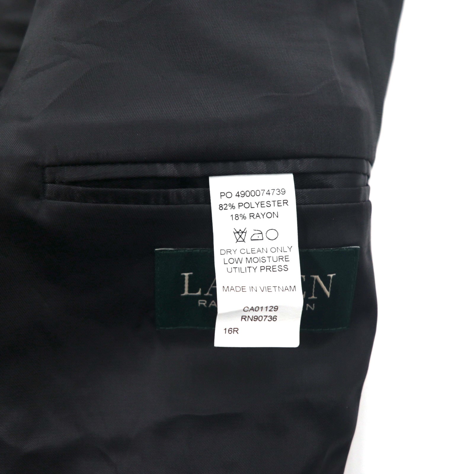 LAUREN RALPH LAUREN Giacca da smoking floreale 2 bottoni XL nera, mai usata