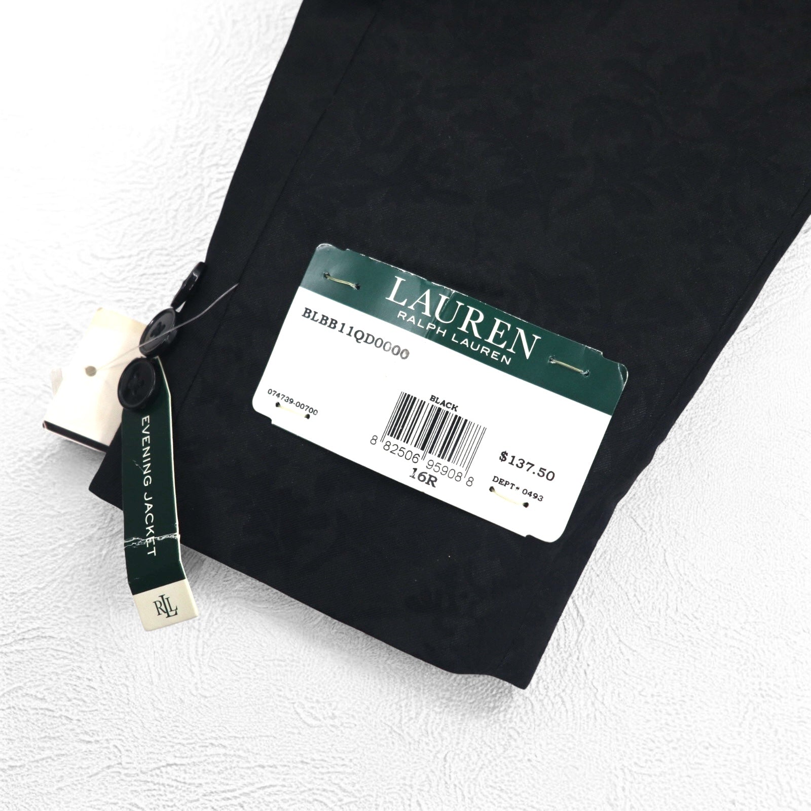 LAUREN RALPH LAUREN Giacca da smoking floreale 2 bottoni XL nera, mai usata