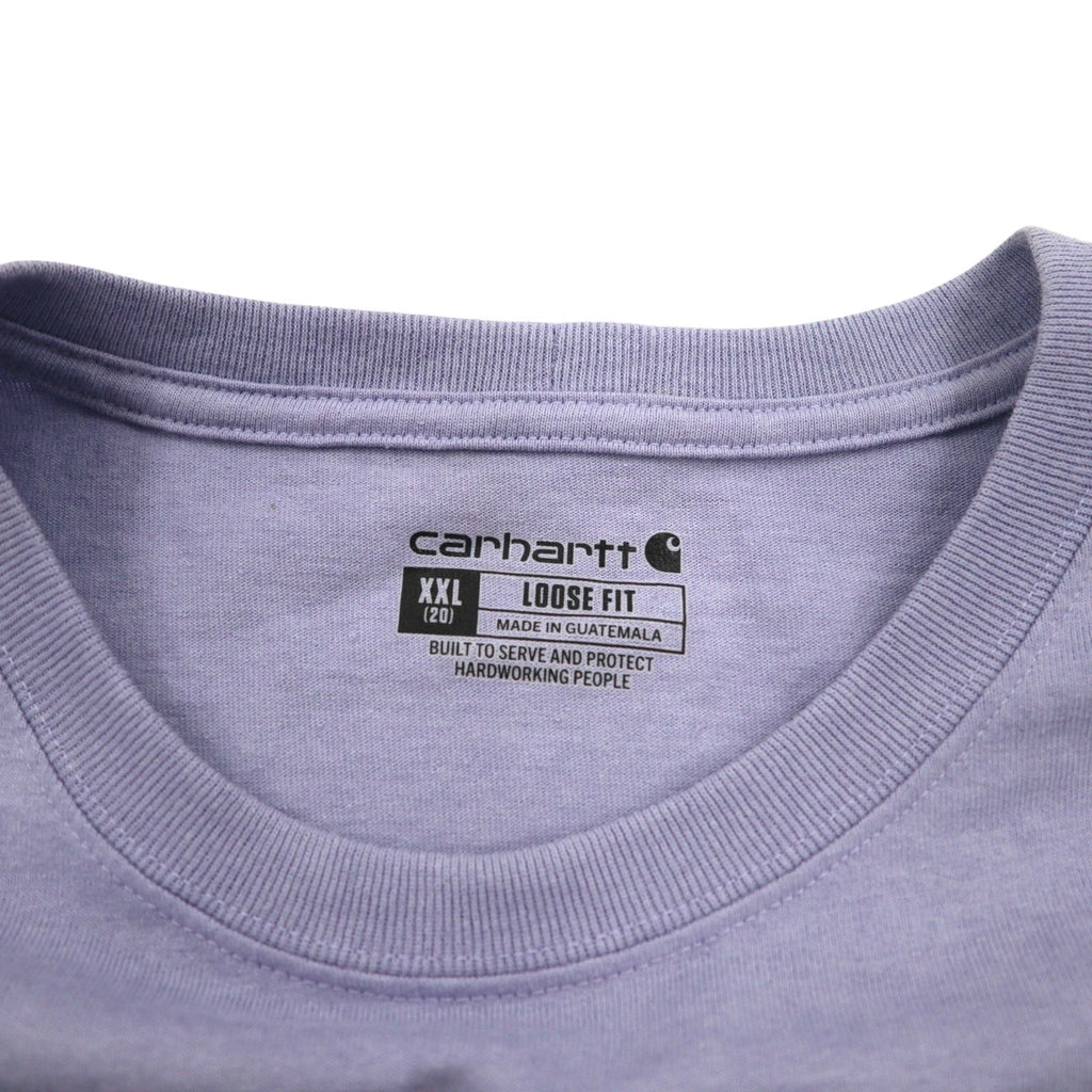 carhartt ルーズフィット ポケット Tシャツ ポケTee 2XL LOOSE FIT パープル コットン