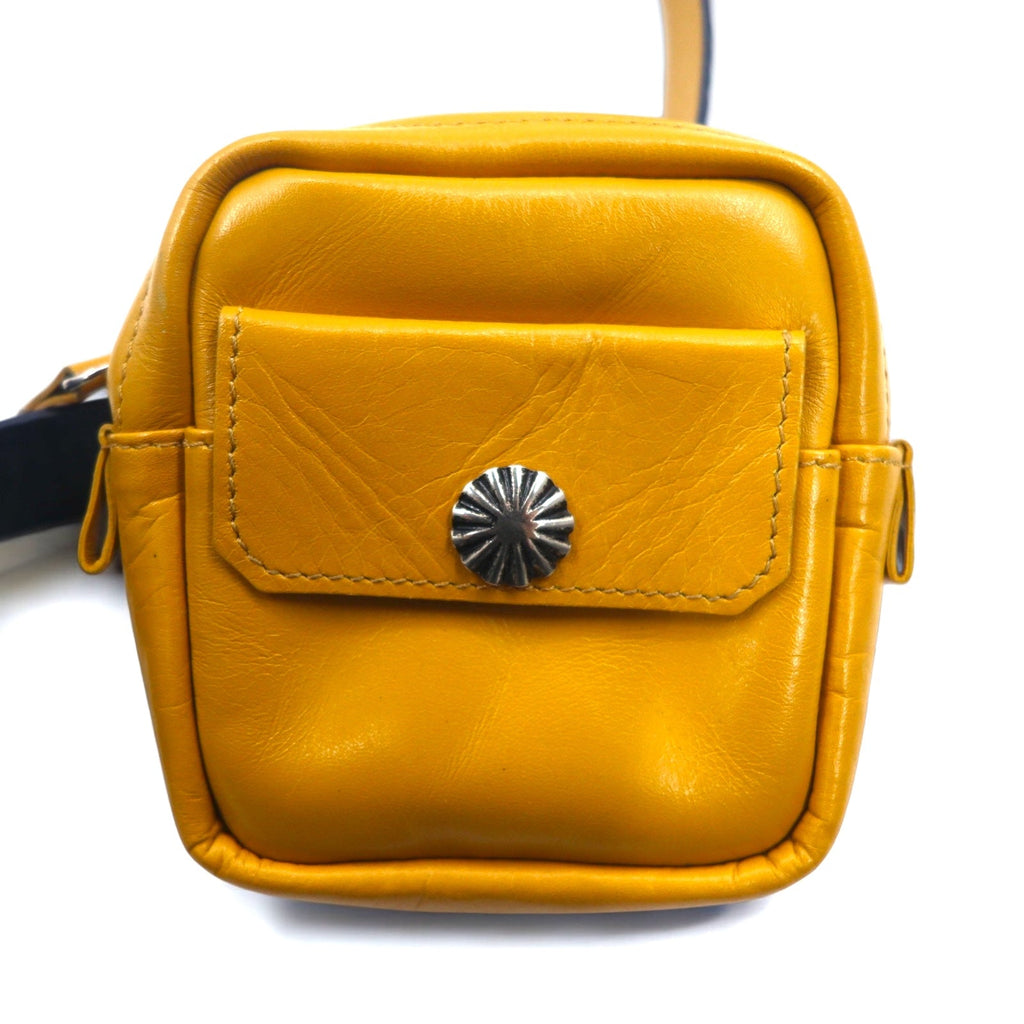 TOGA VIRILIS Marsupio a cintura giallo navy con concho in metallo