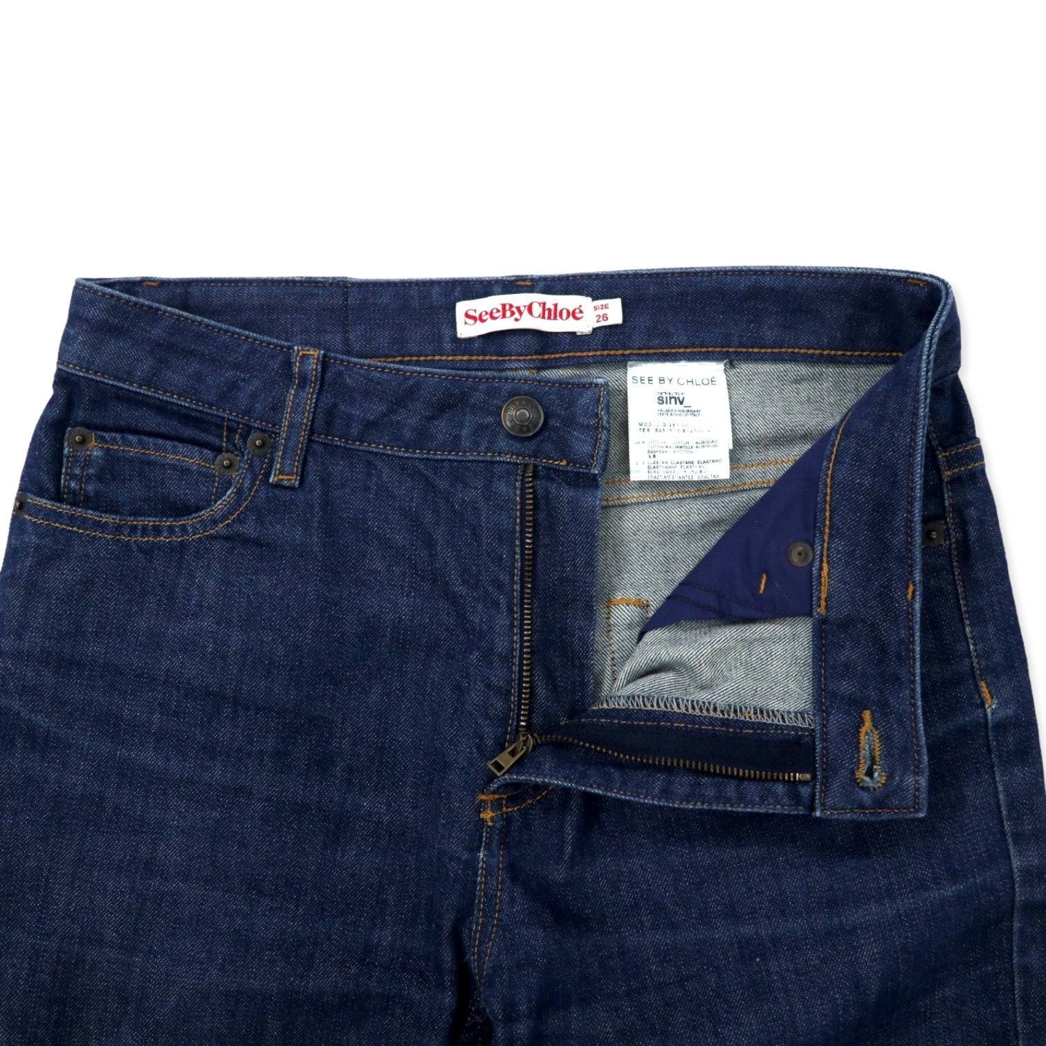 See By Chloe Jeans skinny in denim elasticizzato blu - Taglia 26