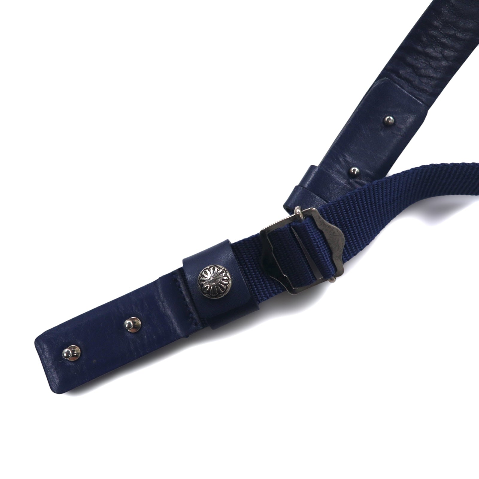 TOGA VIRILIS Marsupio a cintura giallo navy con concho in metallo
