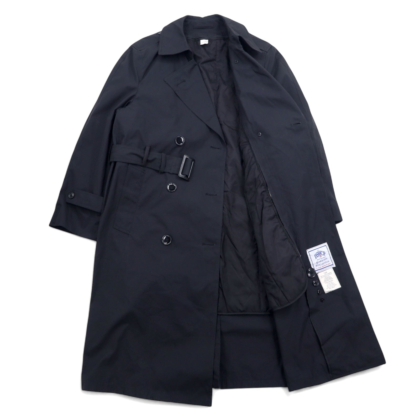 US ARMY COAT ALL WEATHER Trench-coat militare taglia XL nero, con fodera trapuntata rimovibile 8410-01-308-8659 DSCP