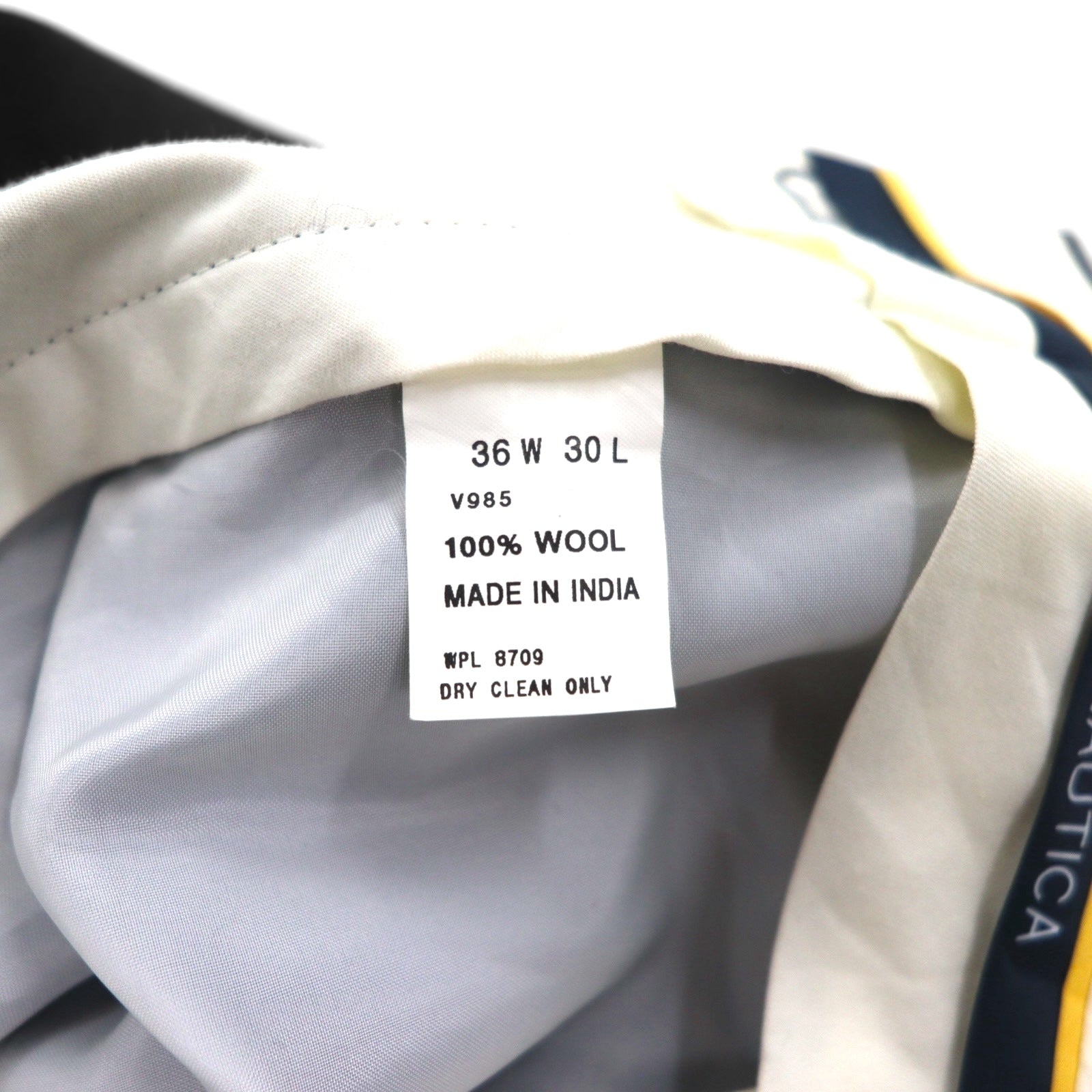 NAUTICA Pantaloni ampi con due pinces L grigi in lana