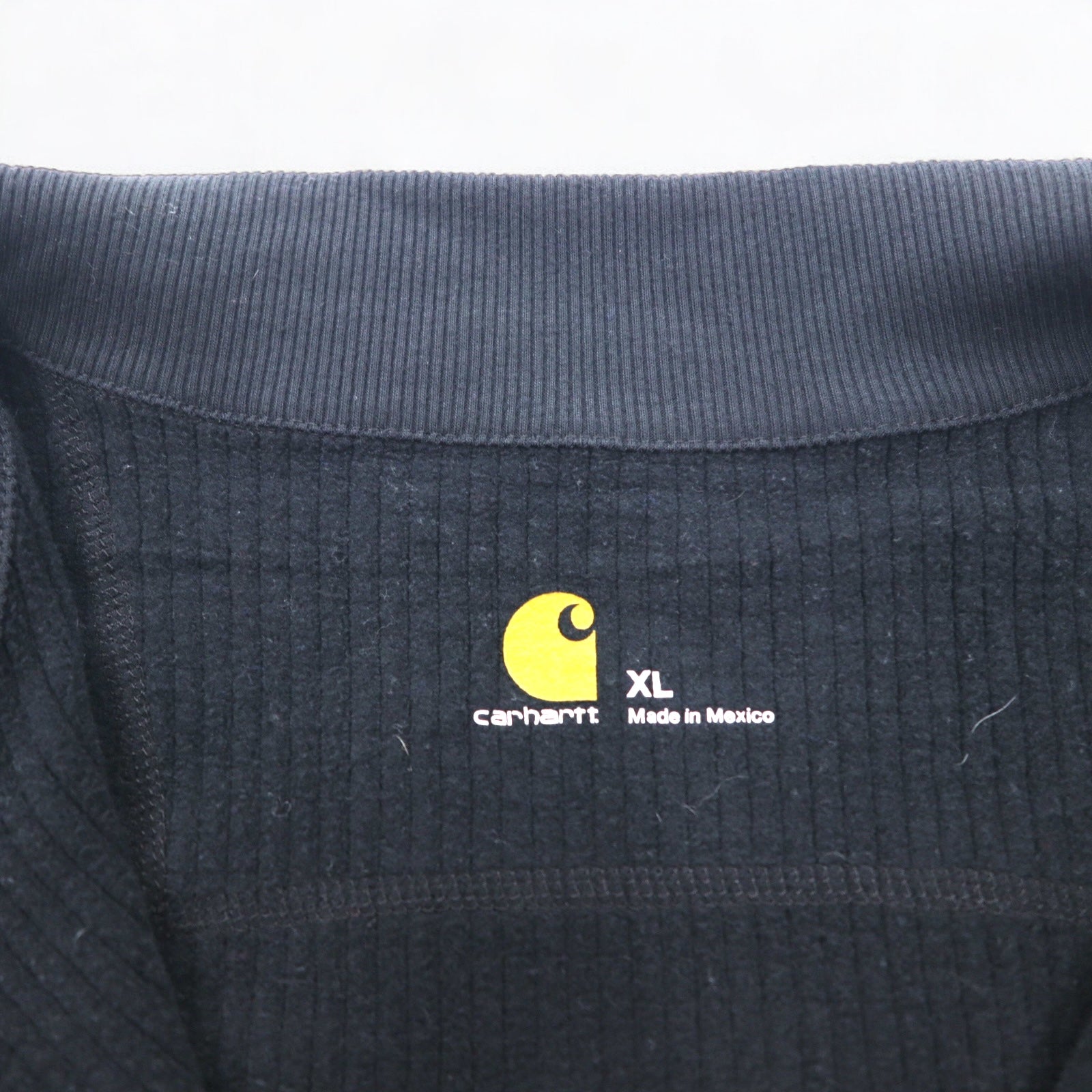Felpa Carhartt mezza zip, XL, nera, Base Force Super-Cold Weather Quarter-Zip Top 101301, Made in Mexico