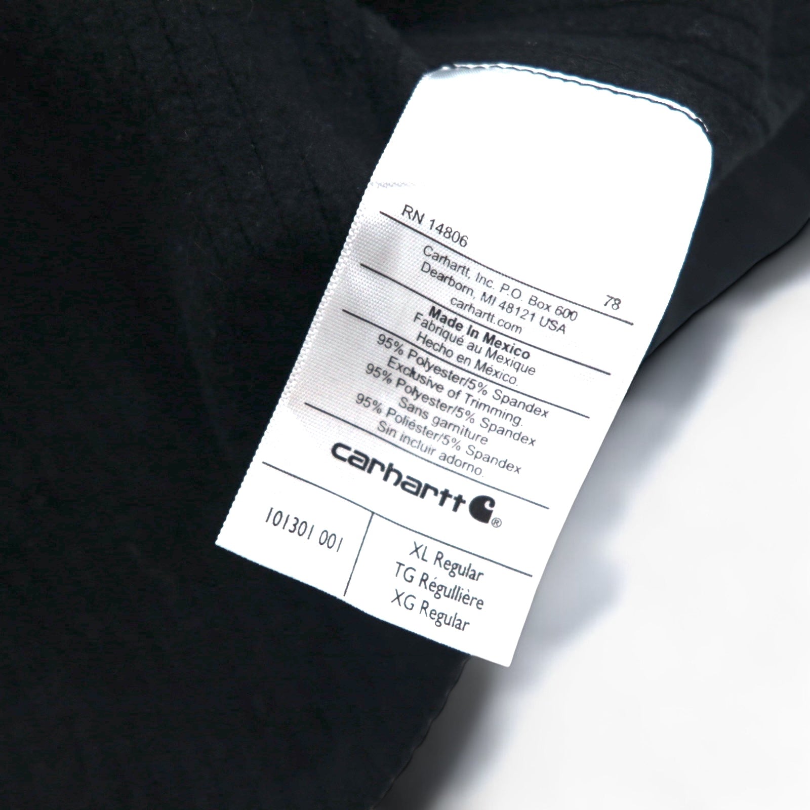 Felpa Carhartt mezza zip, XL, nera, Base Force Super-Cold Weather Quarter-Zip Top 101301, Made in Mexico