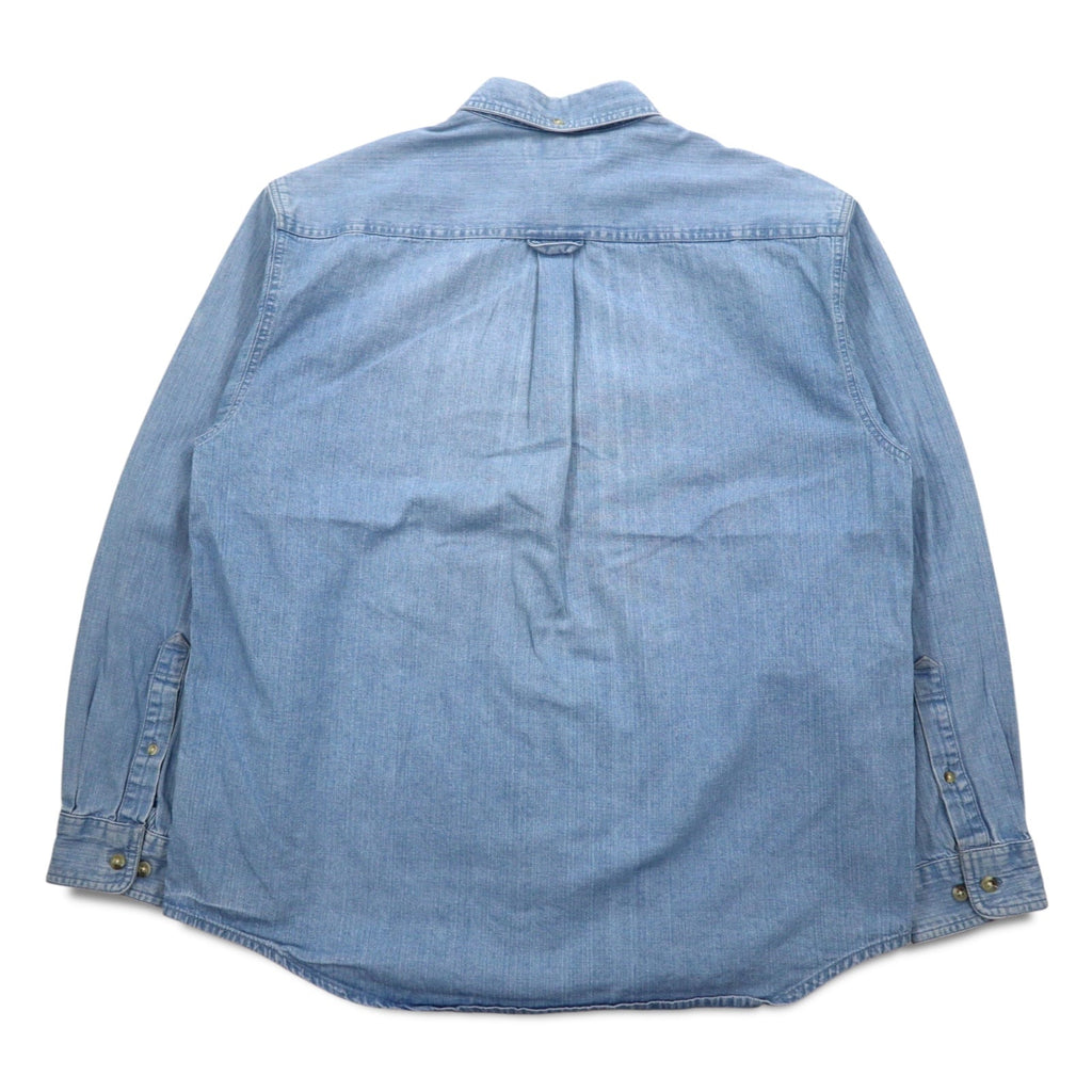 Columbia Camicia abbottonata in denim con lavaggio a ghiaccio L Indigo Blue Cotone