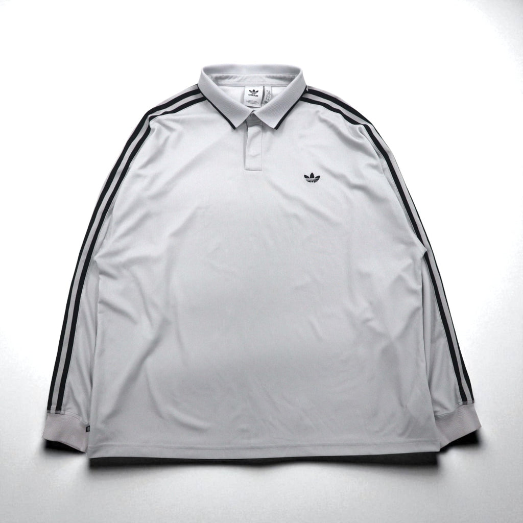 adidas Originals T-shirt rugby adicolor in jersey XL grigio poliestere con logo Trifoglio e 3 strisce HK9900