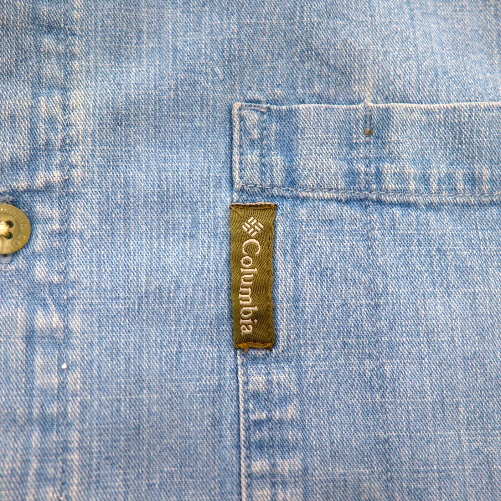 Columbia Camicia abbottonata in denim con lavaggio a ghiaccio L Indigo Blue Cotone