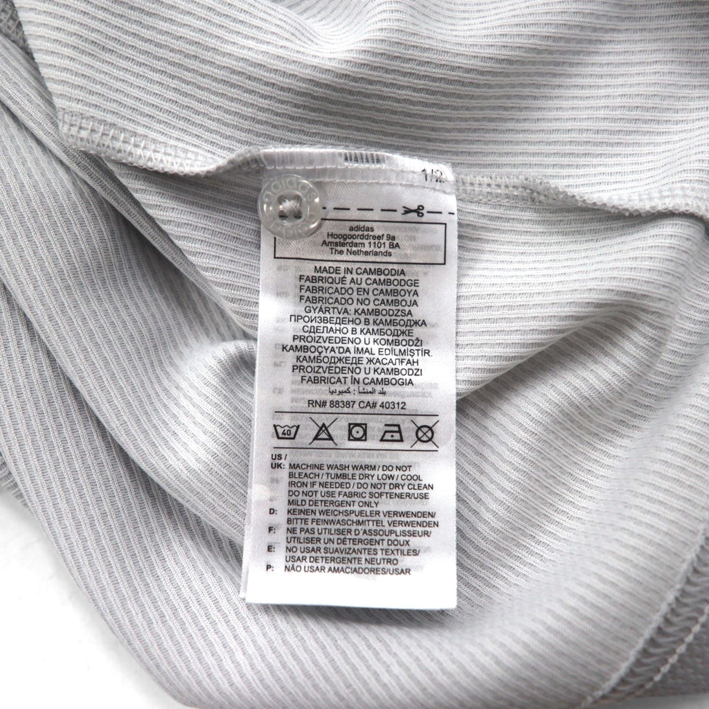 adidas Originals T-shirt rugby adicolor in jersey XL grigio poliestere con logo Trifoglio e 3 strisce HK9900