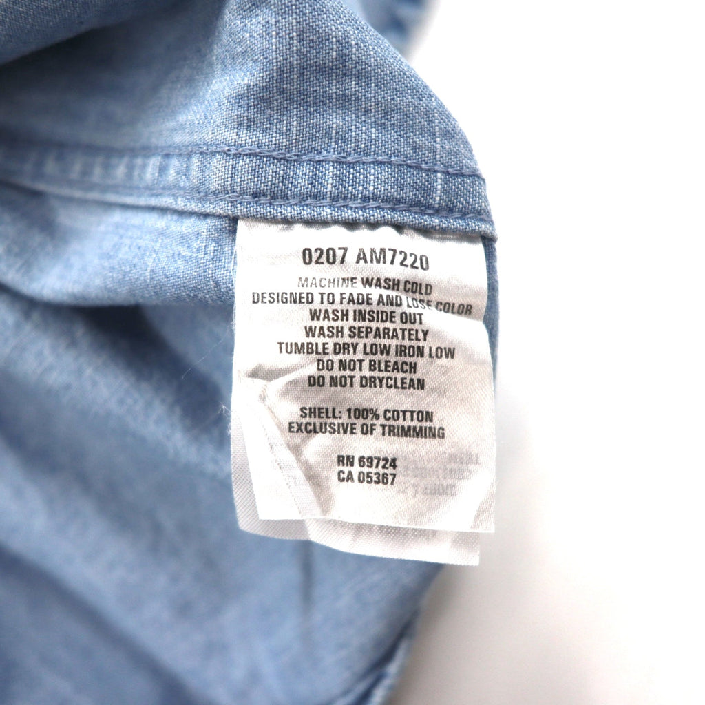 Columbia Camicia abbottonata in denim con lavaggio a ghiaccio L Indigo Blue Cotone