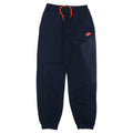 NIKE Pantaloni della tuta L Blu navy Cotone Nylon Tessuti misti Logo Swoosh 614609-476