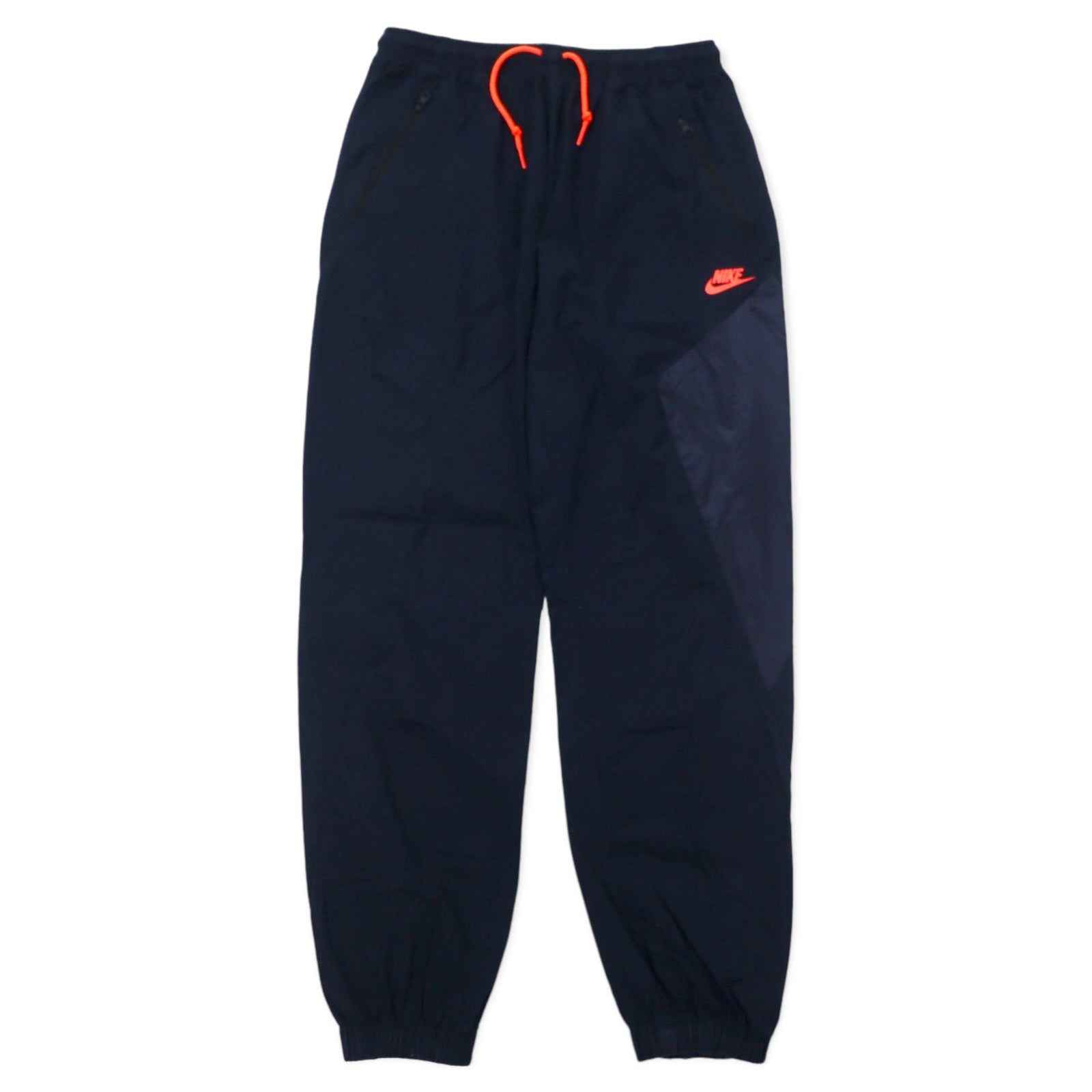NIKE Pantaloni della tuta L Blu navy Cotone Nylon Tessuti misti Logo Swoosh 614609-476