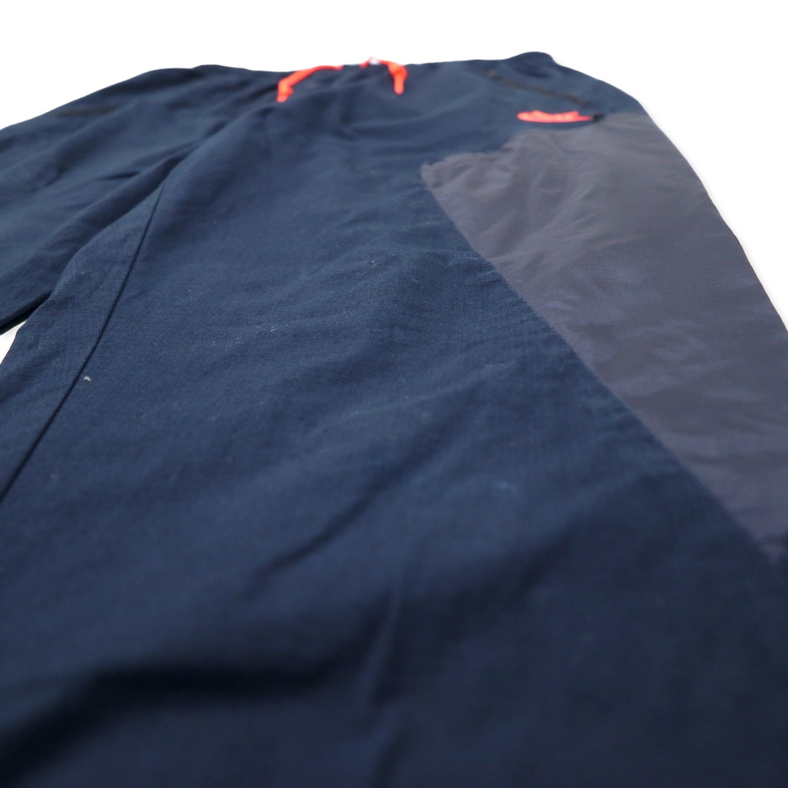NIKE Pantaloni della tuta L Blu navy Cotone Nylon Tessuti misti Logo Swoosh 614609-476
