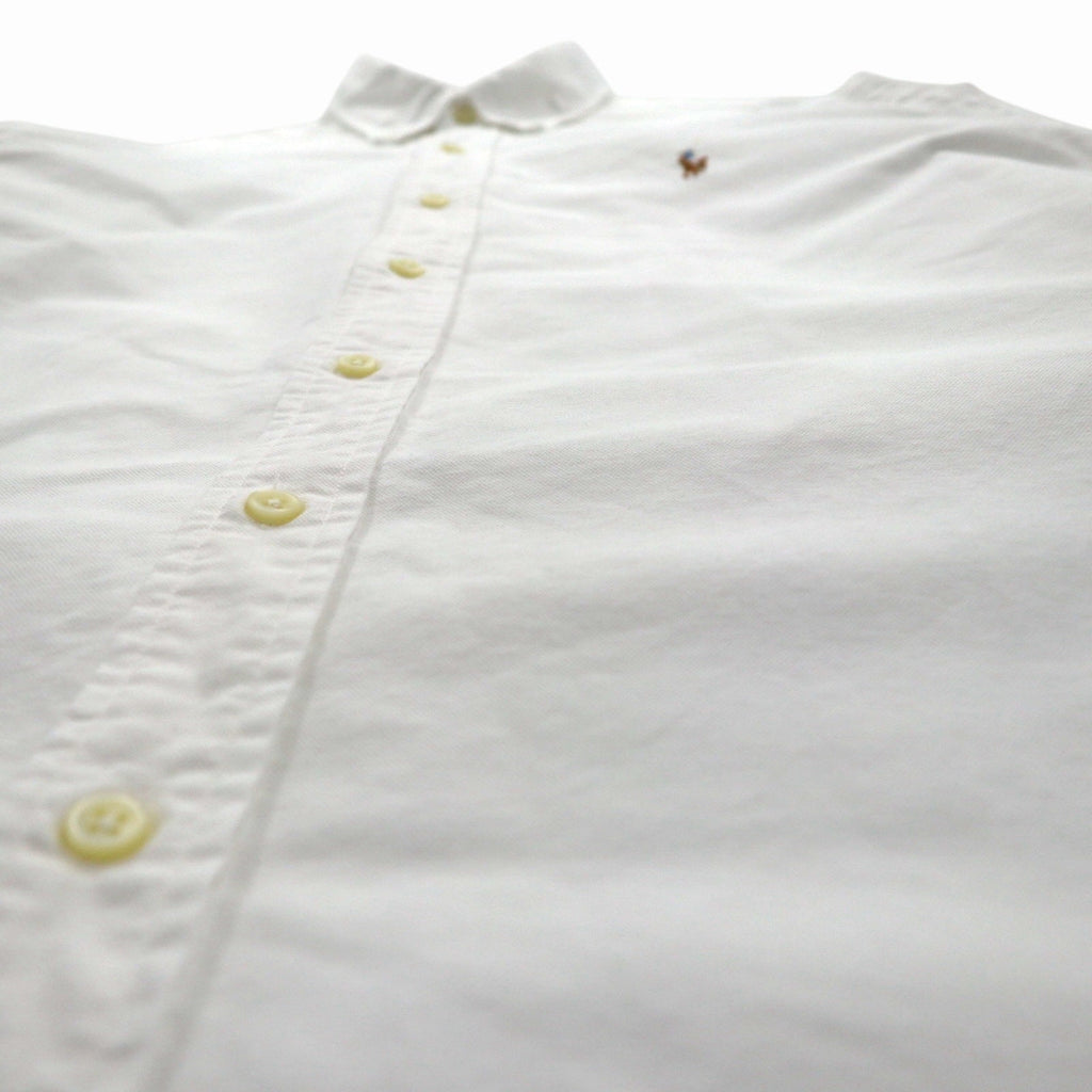 RALPH LAUREN Camicia classica in oxford con bottoni, vestibilità classica, M, bianca, con ricamo piccolo pony in cotone