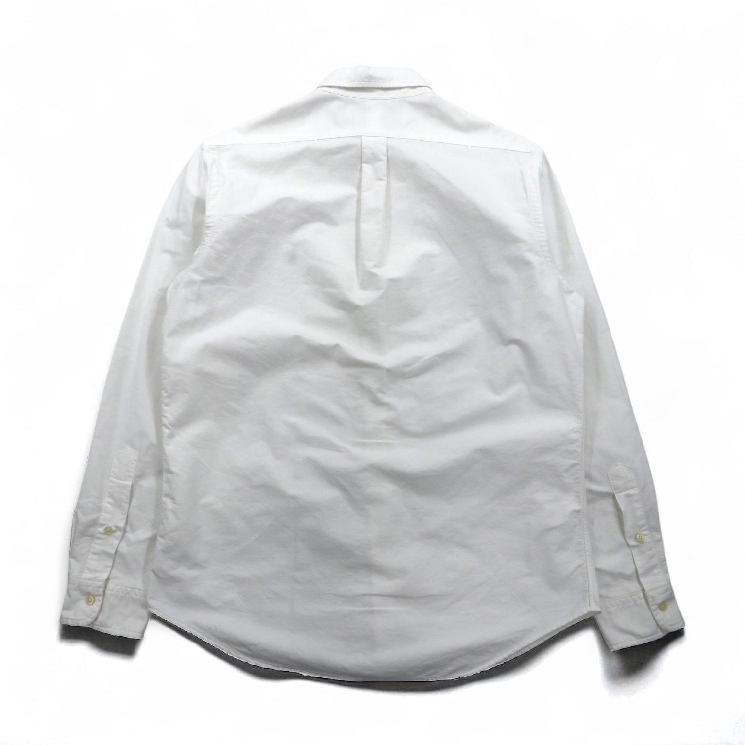 RALPH LAUREN Camicia classica in oxford con bottoni, vestibilità classica, M, bianca, con ricamo piccolo pony in cotone