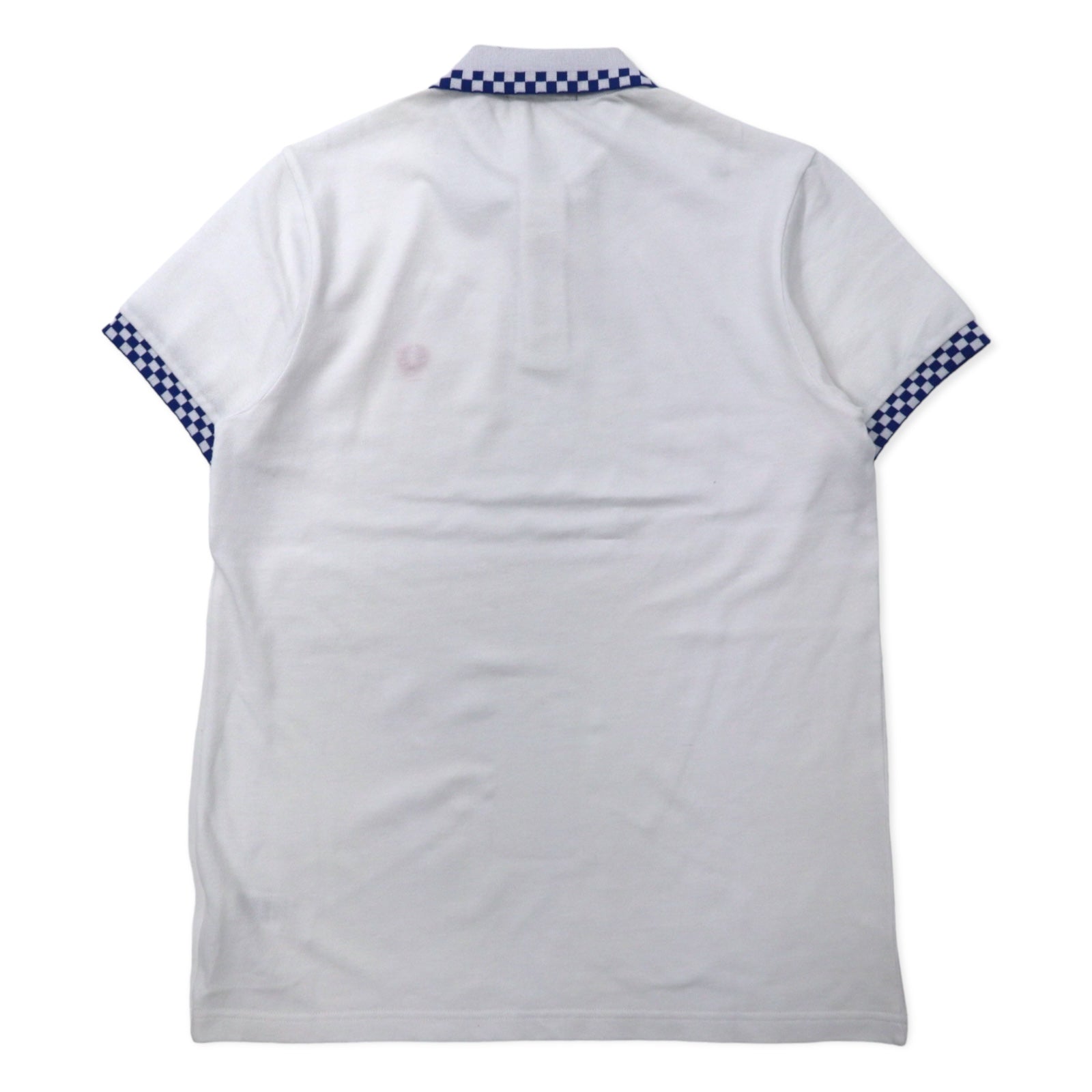 FRED PERRY Polo in piqué di cotone L bianco, stampa a bandiera, logo in cotone, M4242