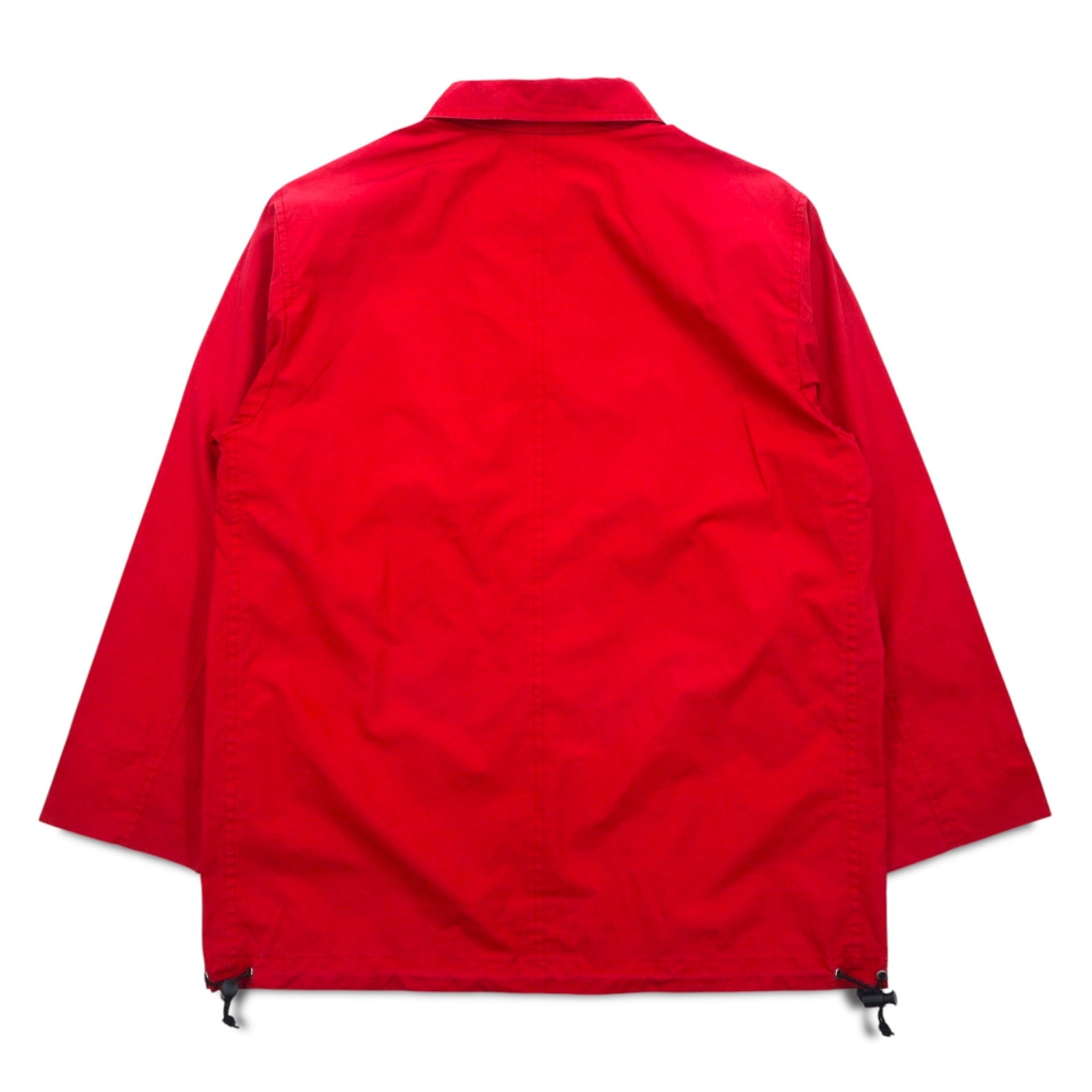 Aquascutum Cappotto a mantella monopetto utility M rosso con doppia zip e coulisse made in Japan