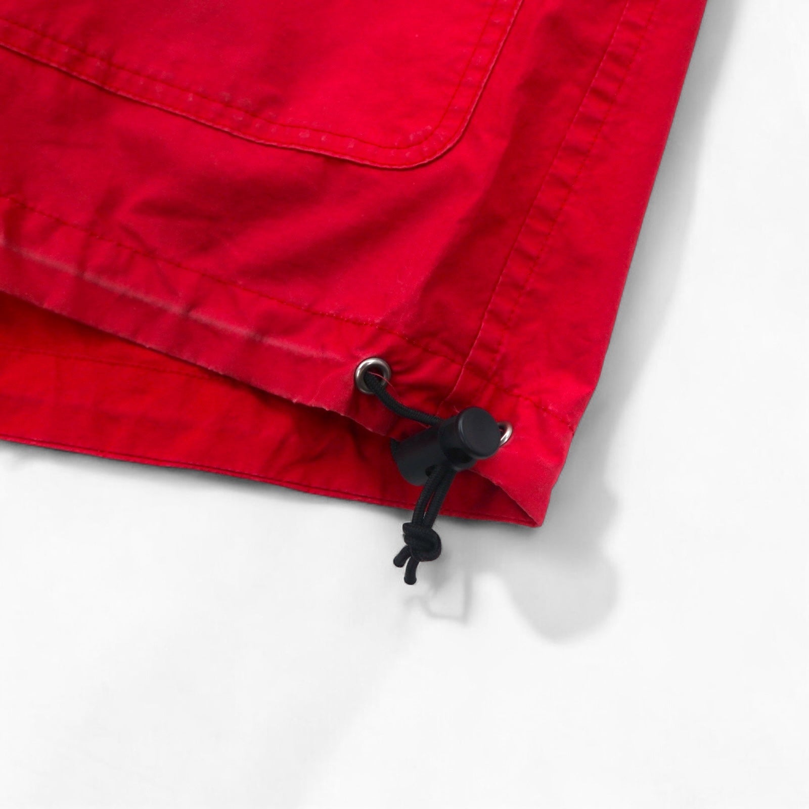 Aquascutum Cappotto a mantella monopetto utility M rosso con doppia zip e coulisse made in Japan