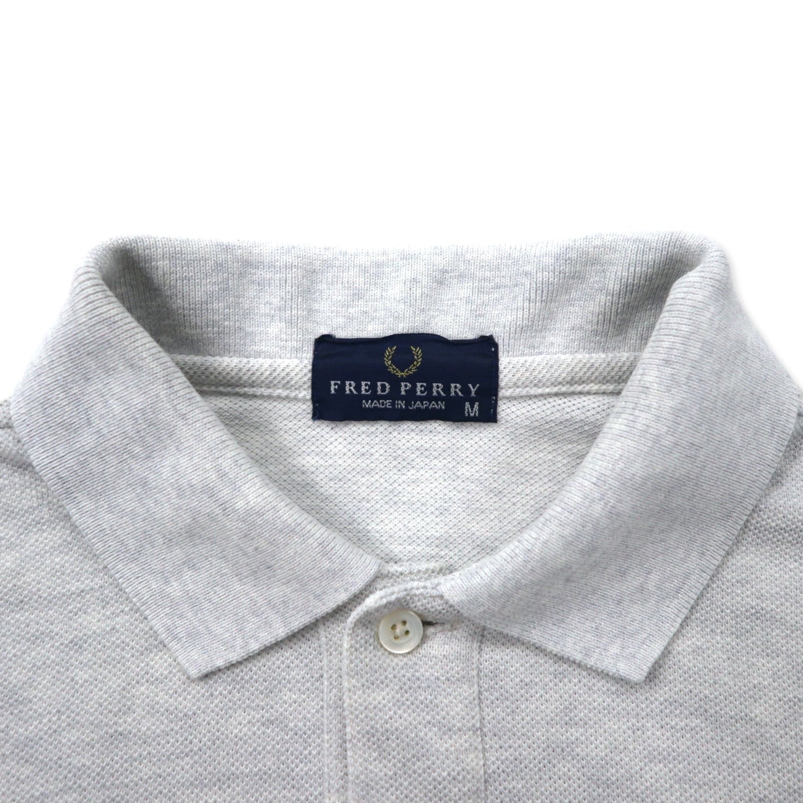 Polo FRED PERRY M grigio cotone logo ricamato made in Japan